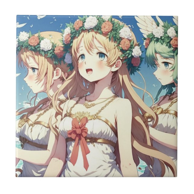 Anime Chor Ceramic Tile (Front)