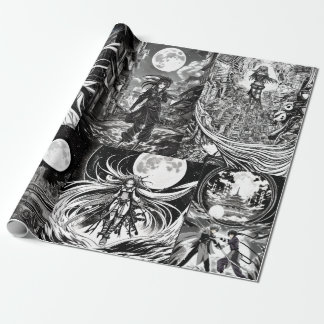 Anime Coloring Book Wrapping Paper
