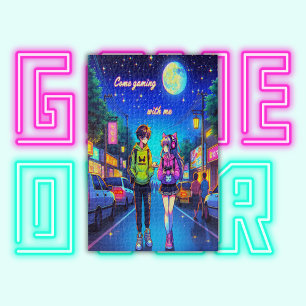Anime Come Gaming with Me Jigsaw Puzzle