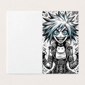 anime comic cheerful art original blu_eyes black_a (Outside Unfolded)