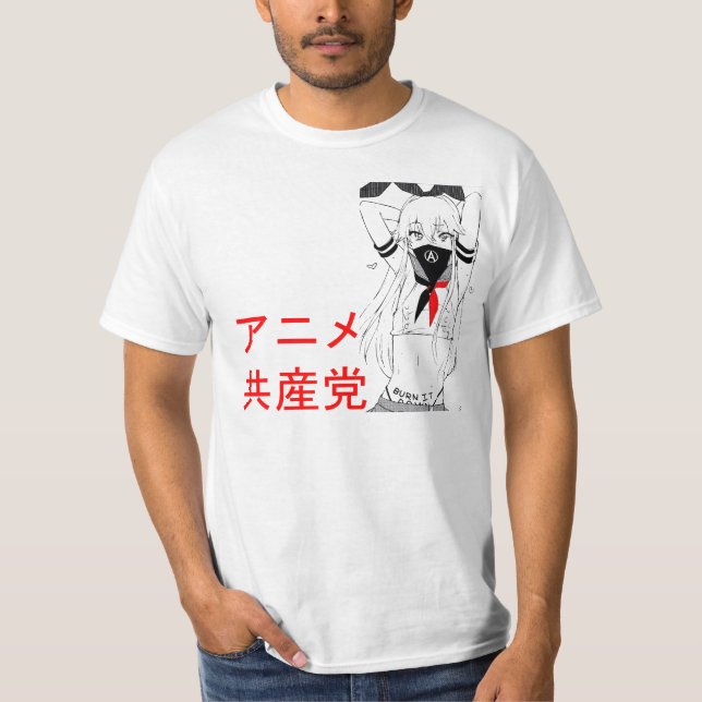 Anime Communist Party / Anarchist Waifu Tee (Front)