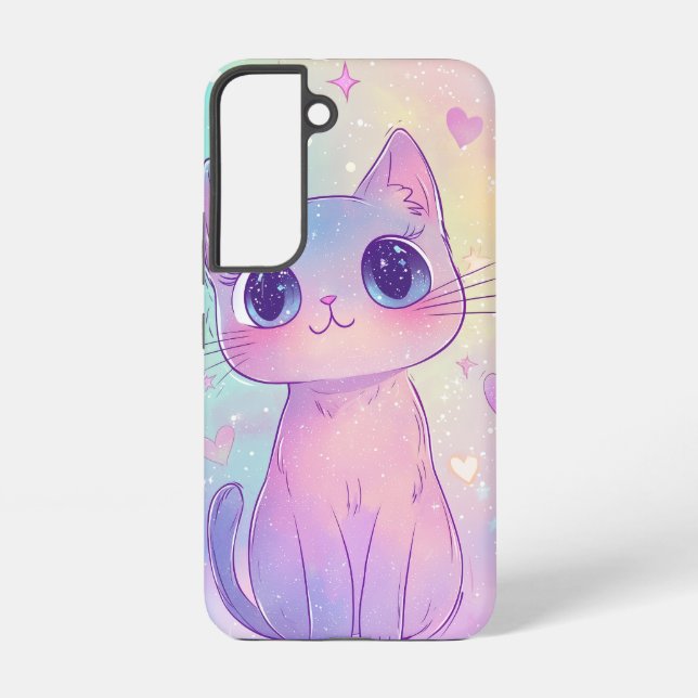 Anime Cosmic Cat Phone Case (Back)