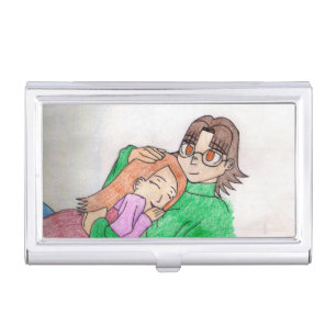 Anime Couple Embrace Wallet Business Card Case