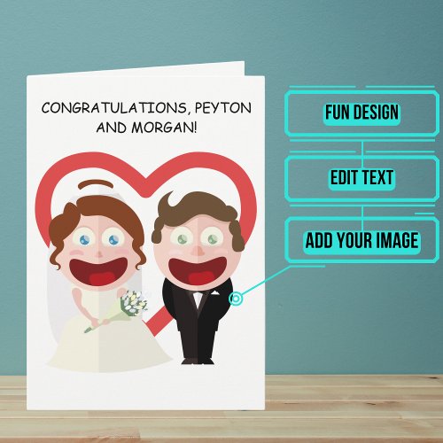 Anime Couple Wedding Day Congratulations Card