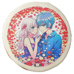 Anime Couple Wedding Sugar Cookie