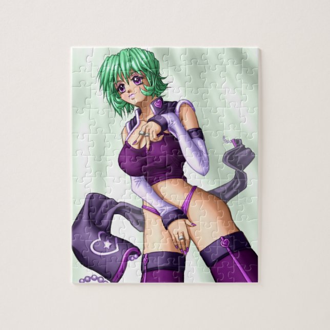 Anime Cover up Girl Jigsaw Puzzle (Vertical)