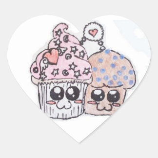anime cupcake and muffin in love stickers
