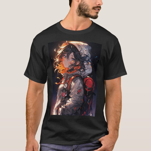 Anime Cute Japanese Kawaii Cartoon Otaku girl T-Shirt (Front)