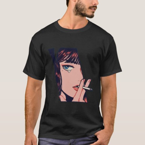 anime cyber bluey funny music T_Shirt