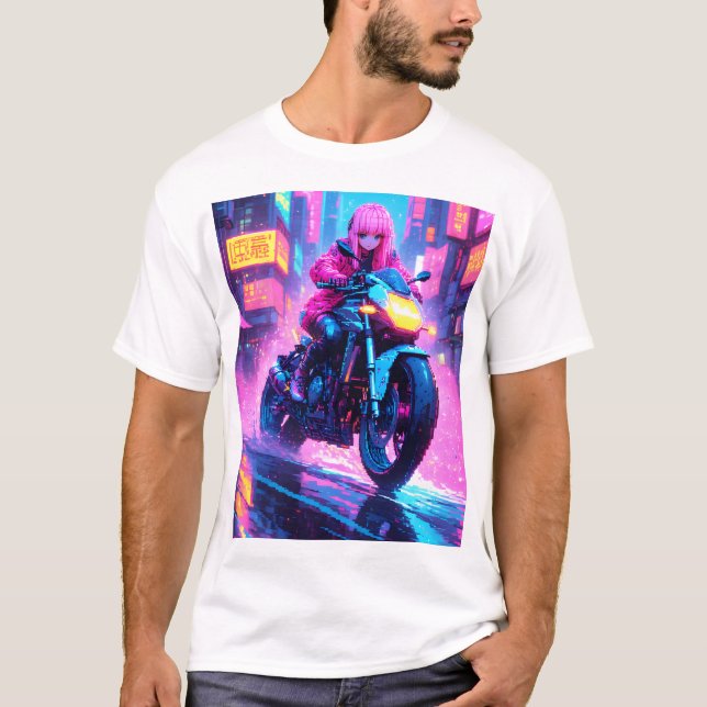 Anime Cyber Punk Themed Graphic Shirt (Front)