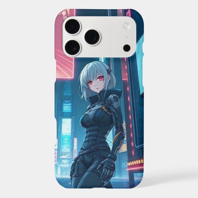 Anime Cyber Warrior iPhone 17 Pro Max Case (Back)