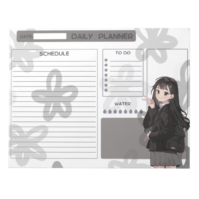 Anime Daily Planner Notepad | Zazzle