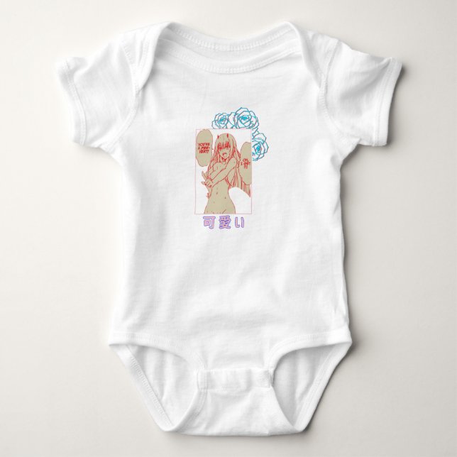 Anime Darling in The Franxx _ Cute Design_ Baby Bodysuit (Front)