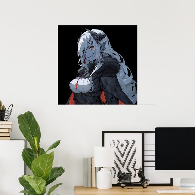 Anime Demon Girl Poster (Home Office)