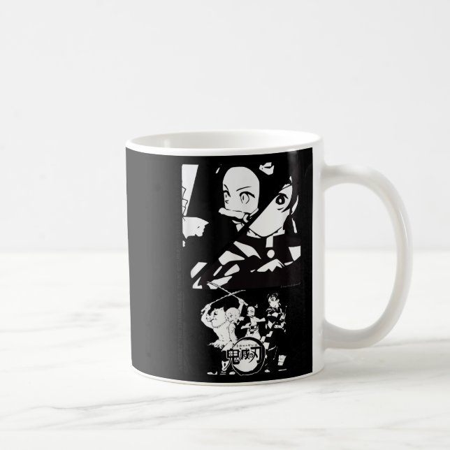 Anime Demon Slayer Characters Dynamic Scene _1  Coffee Mug (Right)