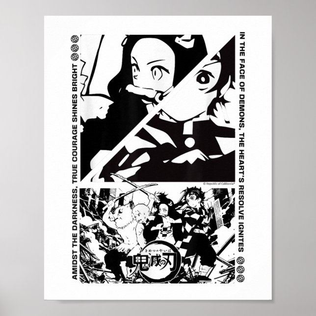 Anime Demon Slayer Characters Dynamic Scene _1  Poster (Front)