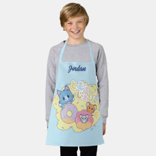 Anime Donut Delights with Tom, Jerry, and Tuffy Apron
