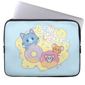 Anime Donut Delights with Tom, Jerry, and Tuffy Laptop Sleeve