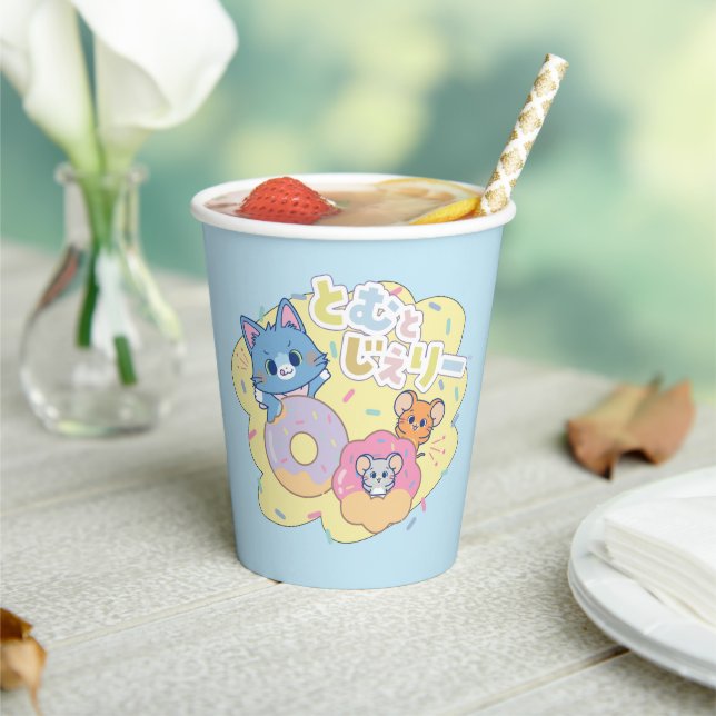 Anime Donut Delights with Tom, Jerry, and Tuffy Paper Cups (Insitu)