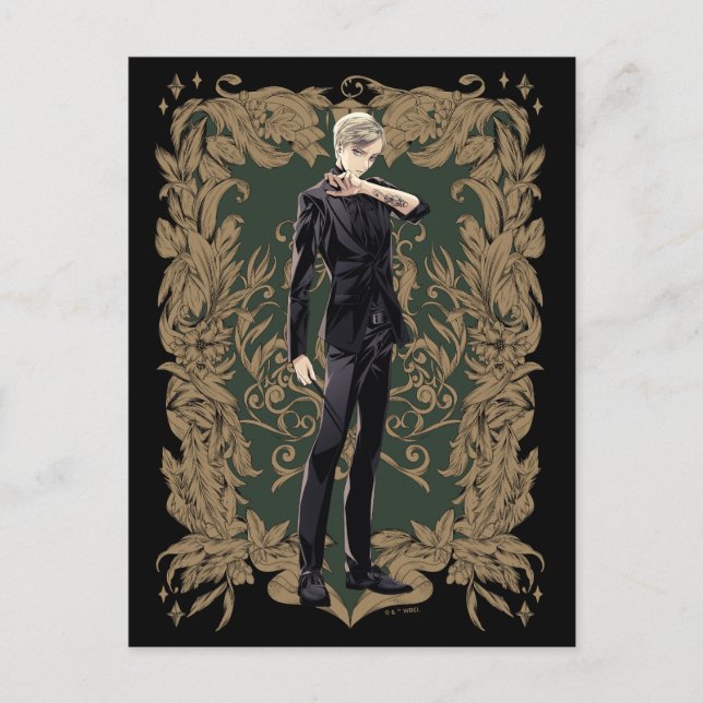 Anime Draco Malfoy Ornate Frame Postcard (Front)