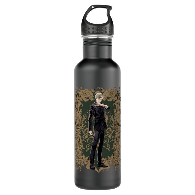 Anime Draco Malfoy Ornate Frame Stainless Steel Water Bottle (Front)