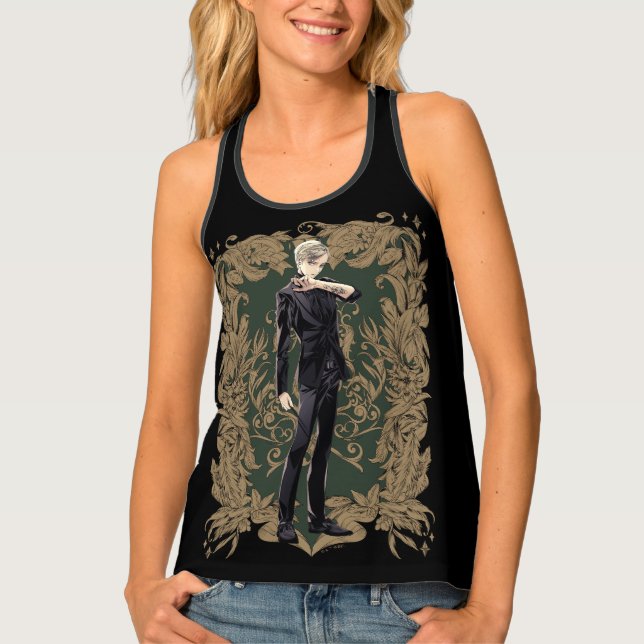 Anime Draco Malfoy Ornate Frame Tank Top (Front)