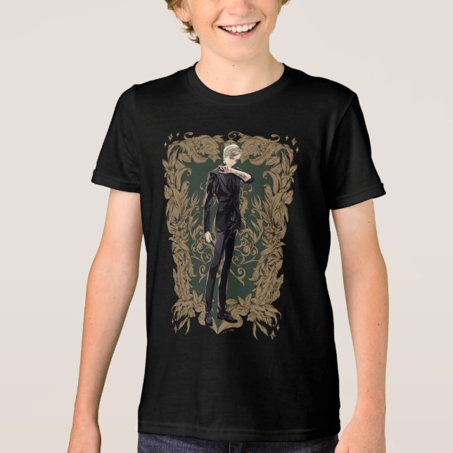 Anime Draco Malfoy Ornate Frame Tri-Blend Shirt (Front)