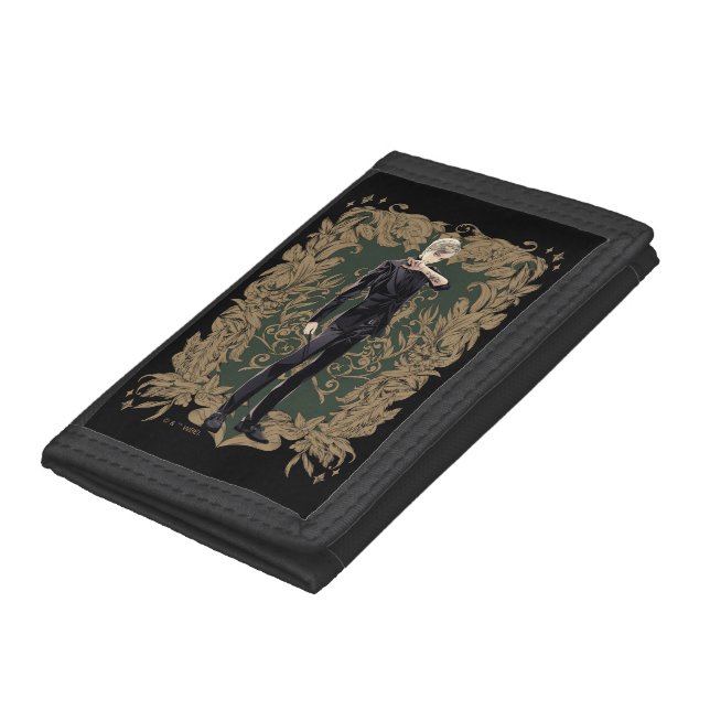 Anime Draco Malfoy Ornate Frame Trifold Wallet (Bottom)