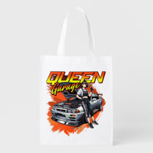 Anime Drift Mechanic Car – Garage Queen Art Grocery Bag