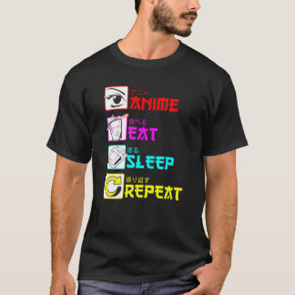Anime Eat Sleep Repeat Funny Japanese Manga Japan T-Shirt