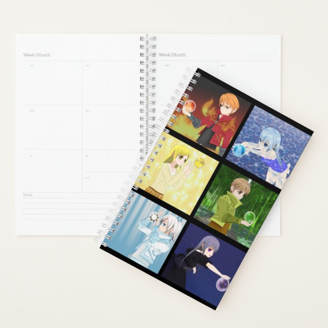 Anime Elemental Character Notebook (Display)