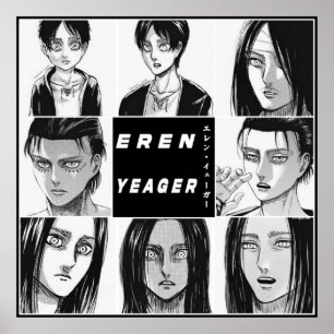 Anime Eren Yeager SnK Evolution Poster