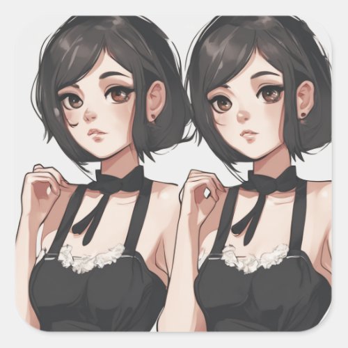 Anime Essence Little Black Dress Sticker _Artistic