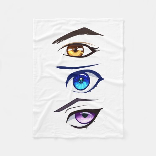 Anime eyes fleece blanket