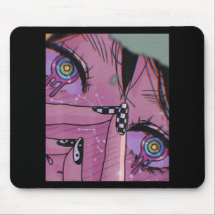 Anime Eyes Pastel Kawaii Girl Aesthetic Japanese O Mouse Pad