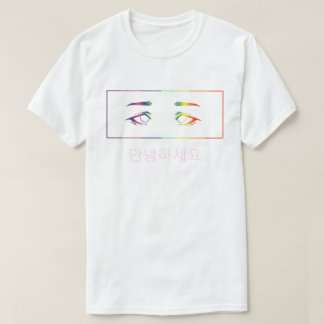 Anime Eyes Rainbow T-Shirt [hello]