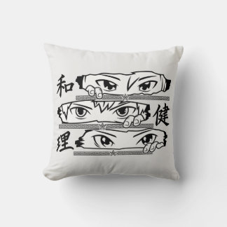 Anime eyes throw pillow