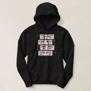 Anime eyes with Japanese characters Hoodie