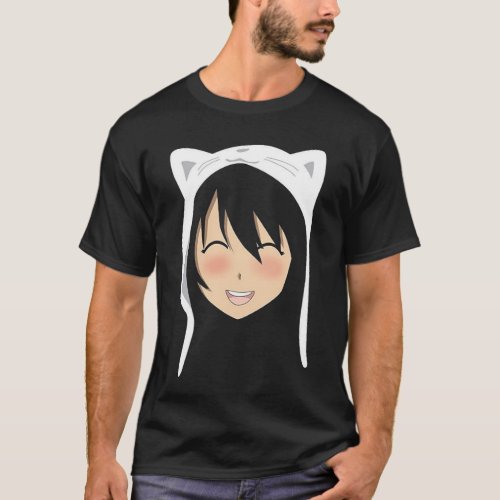 Anime Face Cat Shirt Manga Lover Otaku Style Japa T_Shirt