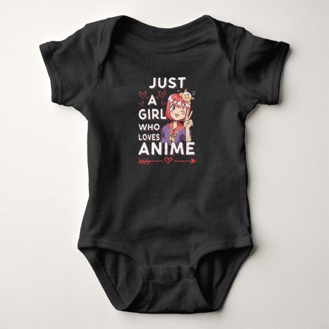 Anime Fan Girl Otaku Japanese Manga Lover Baby Bodysuit (Front)