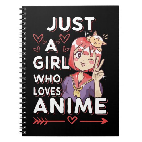 Anime Fan Girl Otaku Japanese Manga Lover Notebook