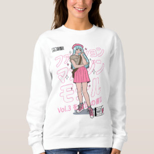 anime female chracter sweatshirt