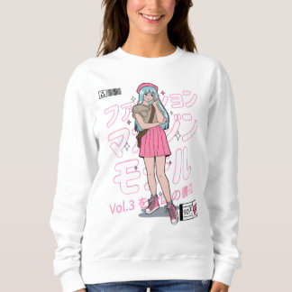 anime female chracter sweatshirt