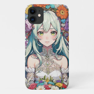 Anime floral girl iPhone 11 case