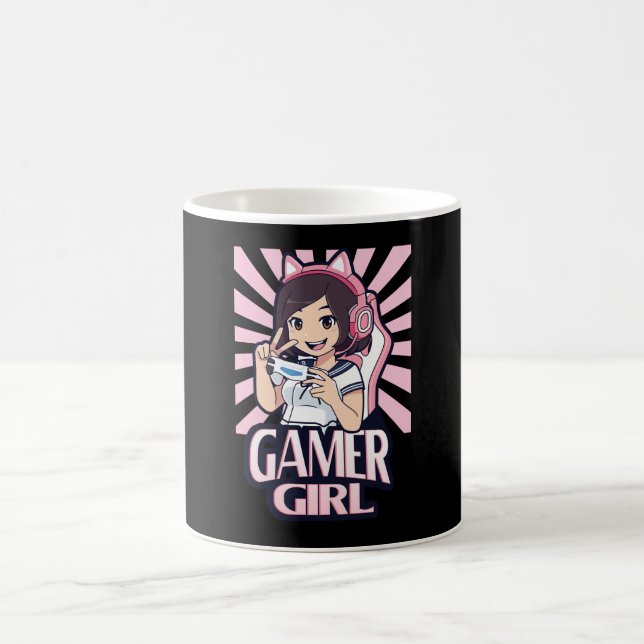 Anime Gamer Girl Gaming Girls Gift Coffee Mug (Center)