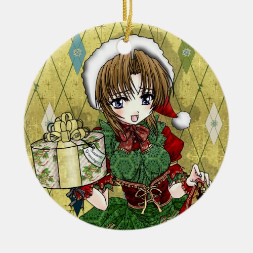 Anime Gift Girl Ceramic Ornament