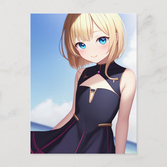 Anime Girl 009  Postcard (Front)