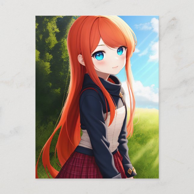 Anime Girl 019  Postcard (Front)