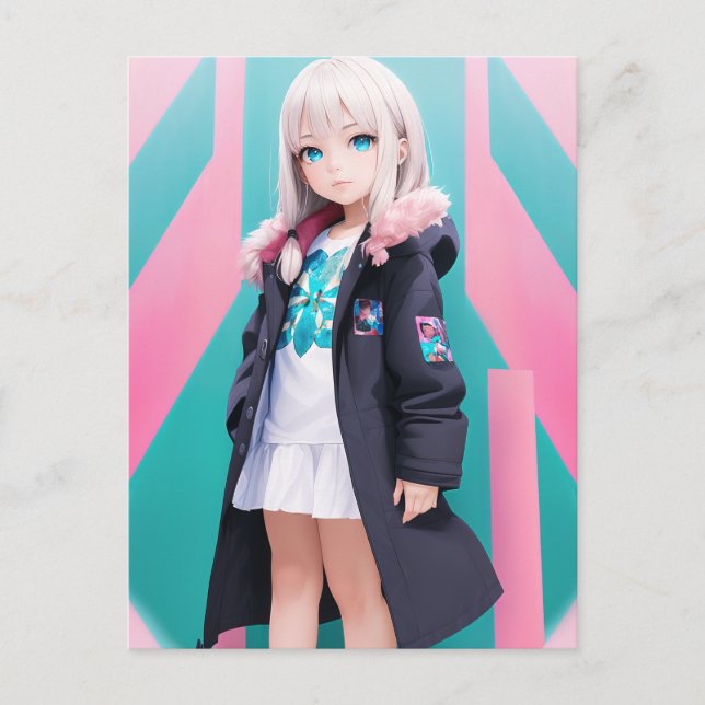Anime Girl 039 Postcard (Front)