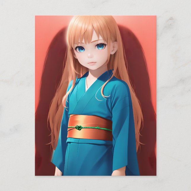 Anime Girl 040 Postcard (Front)